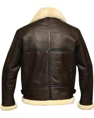 Men's Outdoor Vintage Thick Fleece PU Jacket